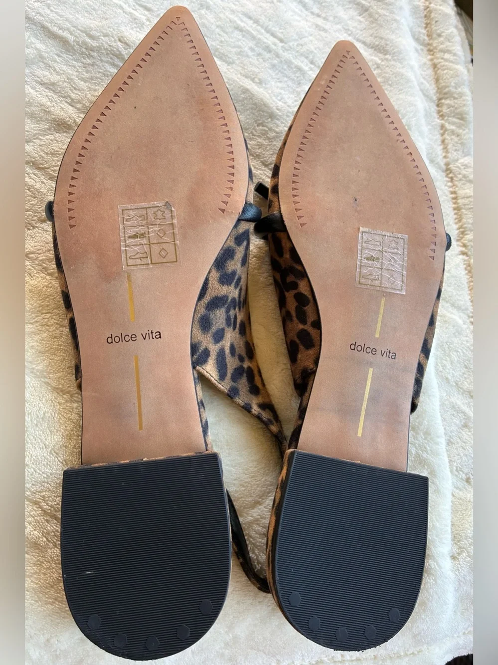 Dolce Vita Women's Leopard Print Pointed Slingback Flats Size 8.5